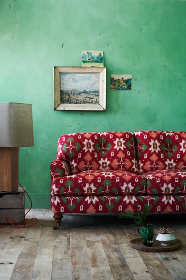 bohemian-apple-green-living-room